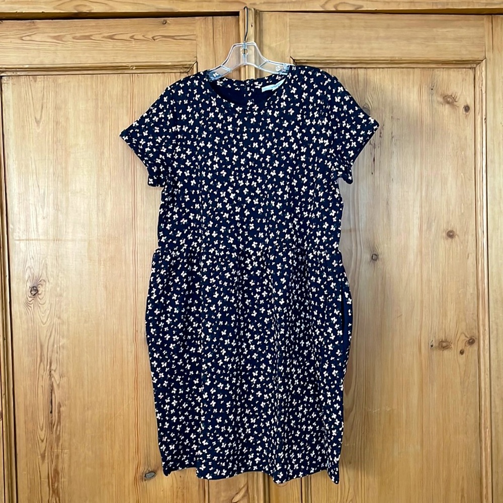 Navy knit nwt dress loft size m medium